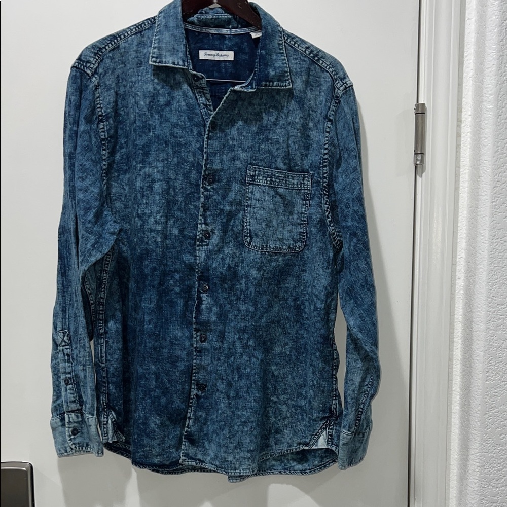 Tommy Bahama Dark Blue Casual Button Down Shirt